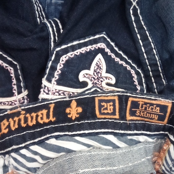 Rock Revival NWOT Women's 26 Tricia Skinny Embellished Embroidered - Picture 7 of 7